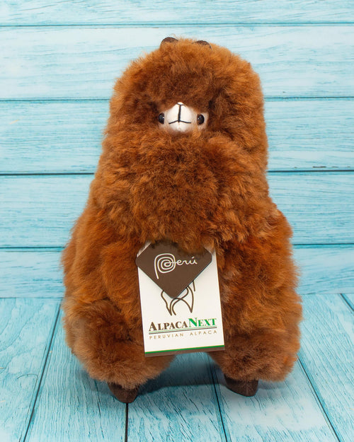 Soft alpaca stuffed animal. Beige, 9 inches.  Fluffy and cuddly