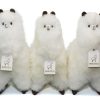 Collection of AlpacaNext premium baby alpaca fur figures in brown and white 18 inch luxury gift display
