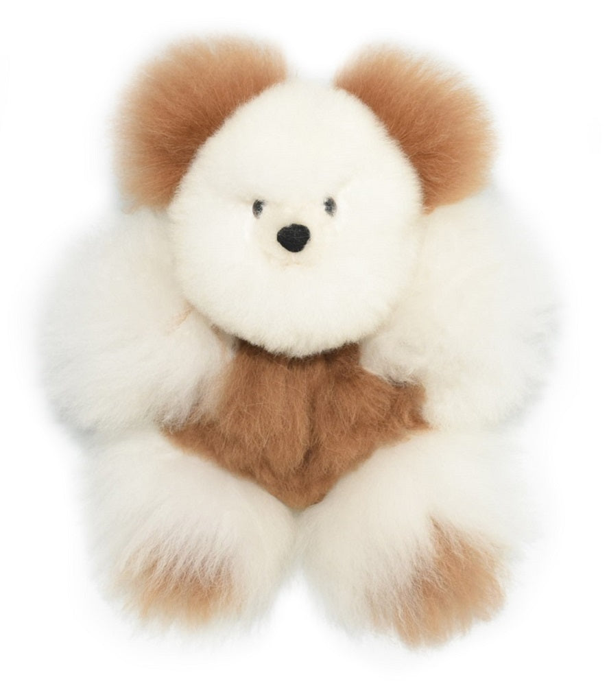 Handmade AlpacaNext 9 inch baby alpaca fur teddy bear with a fluffy and cuddly texture