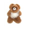 AlpacaNext 12 inch luxury teddy bear handcrafted from premium brown and white baby alpaca fur