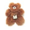 AlpacaNext 12 inch luxury teddy bear handcrafted from premium brown baby alpaca fur