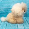 Soft stuffed lion handmmade on natural alpaca wool. What about a hugh?