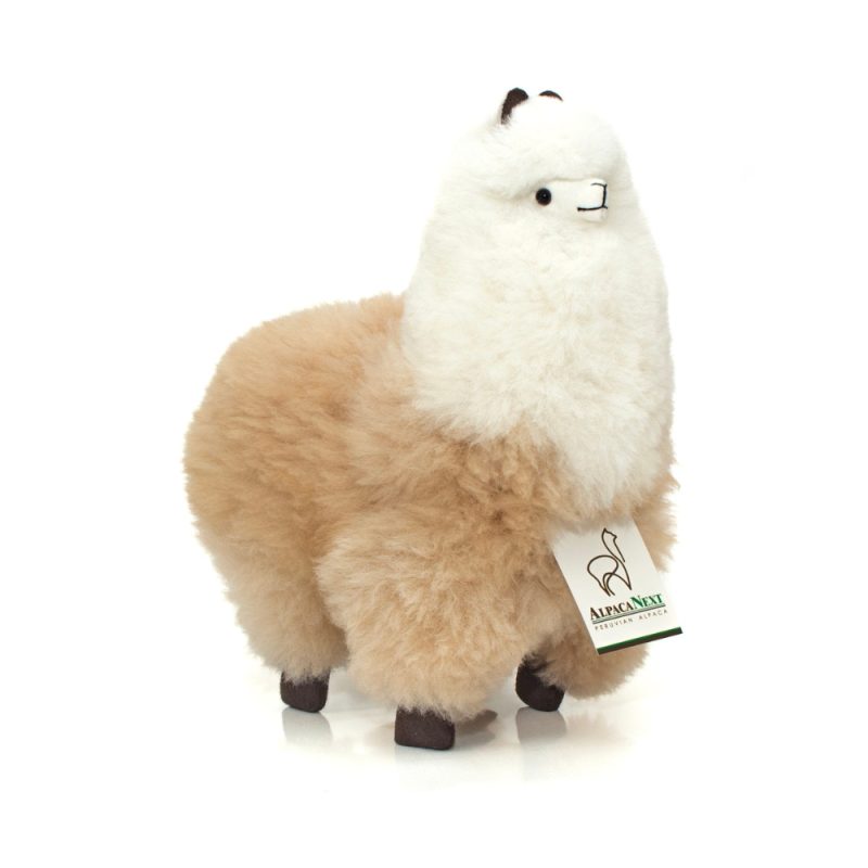 alpaca-fur-toy-soft-alpaca-plush-fluffy-and-cuddly-12-inches-beige-and-white